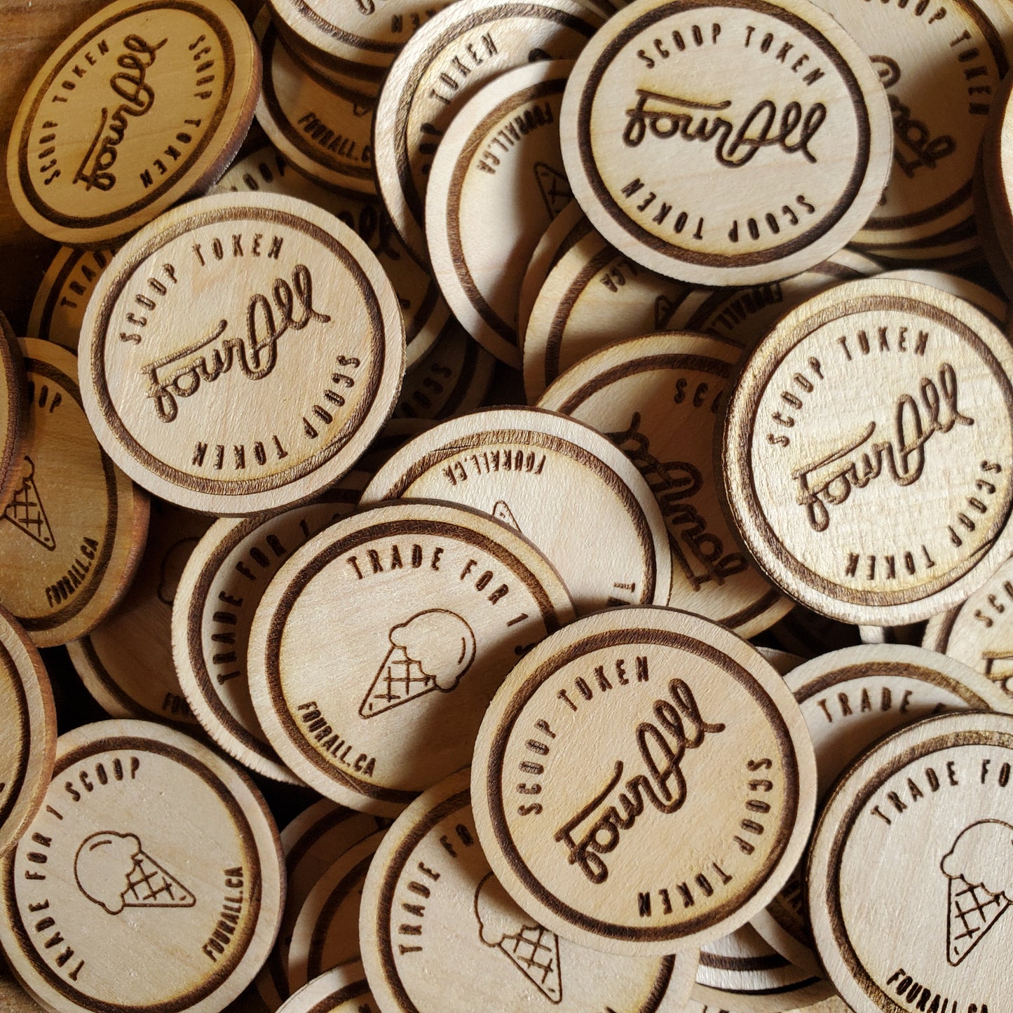 Wood Tokens and Tickets