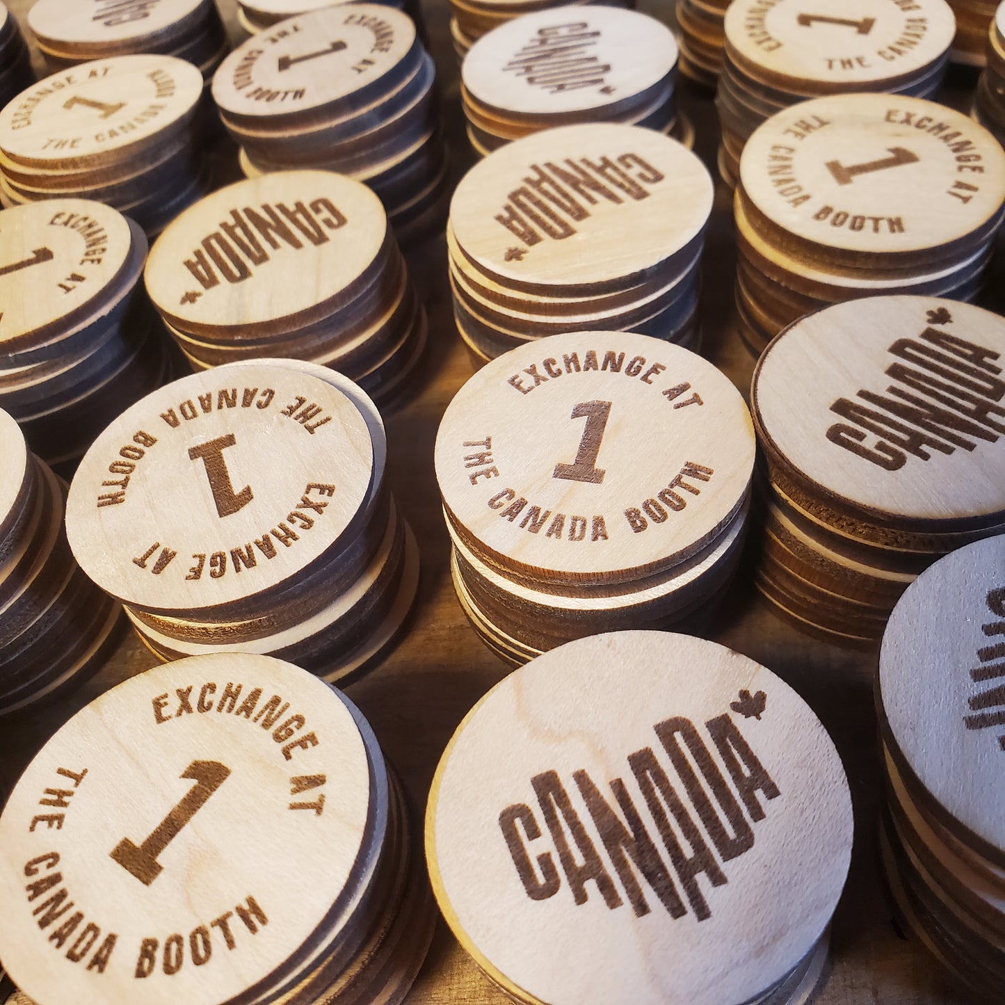 Wood Tokens and Tickets